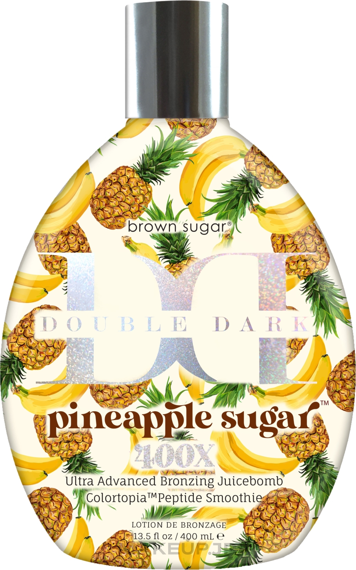 Pineapple Tanning Lotion - Brown Sugar Double Dark Pineapple Sugar 400X Ultra Advanced Bronzing Juicebomb Tanning Lotion — photo 400 ml