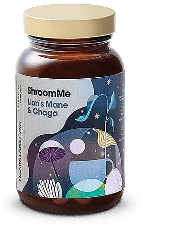 Dietary Supplement for Memory Support, 90 Servings - HealthLabs ShroomMe Lion's Mane & Chaga — photo N1