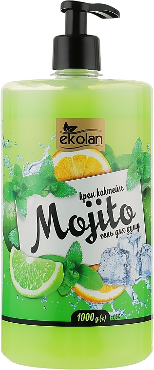 Shower Gel "Mohito Cream Cocktail", with dispenser - EkoLan — photo N1