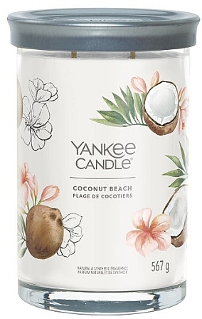 Scented Candle in Glass 'Coconut Beach', 2 wicks - Yankee Candle Singnature — photo N1