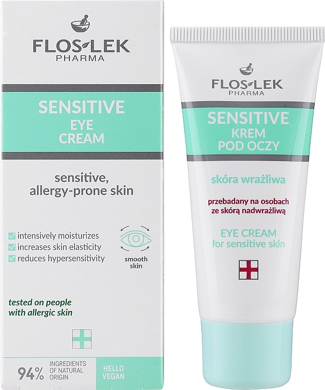 Mild Eye Cream for Sensitive Skin - Floslek Eye Care Expert Midl Eye Cream For Sensitive Skin — photo N2