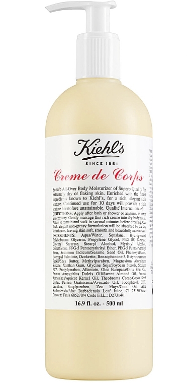 Nourishing Body Cream - Kiehl's Creme de Corps A Rich Hydrating Body Moisturizer — photo N5