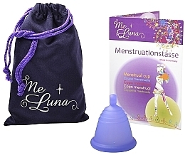 Menstrual Cup with Ball, size M, dark purple - MeLuna Sport Shorty Menstrual Cup Ball — photo N1