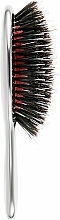 Hair Brush with Natural Bristles, small, silver - Janeke Silver Hairbrush — photo N3