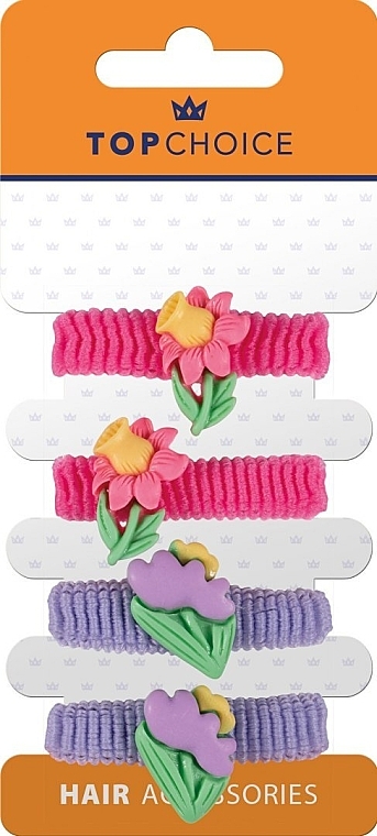 Kids Hair Ties, 26669, 4 pcs - Top Choice — photo N1