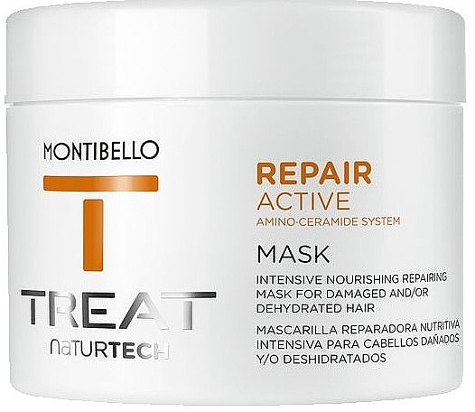 Intensive Nourishing Repairing Mask for Damaged Hair - Montibello Treat NaturTech Repair Active Mask — photo N1