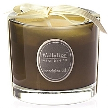 Fragrances, Perfumes, Cosmetics Scented Candle "Sandalwood" - Millefiori Milano Via Brera Candle Sandalwood