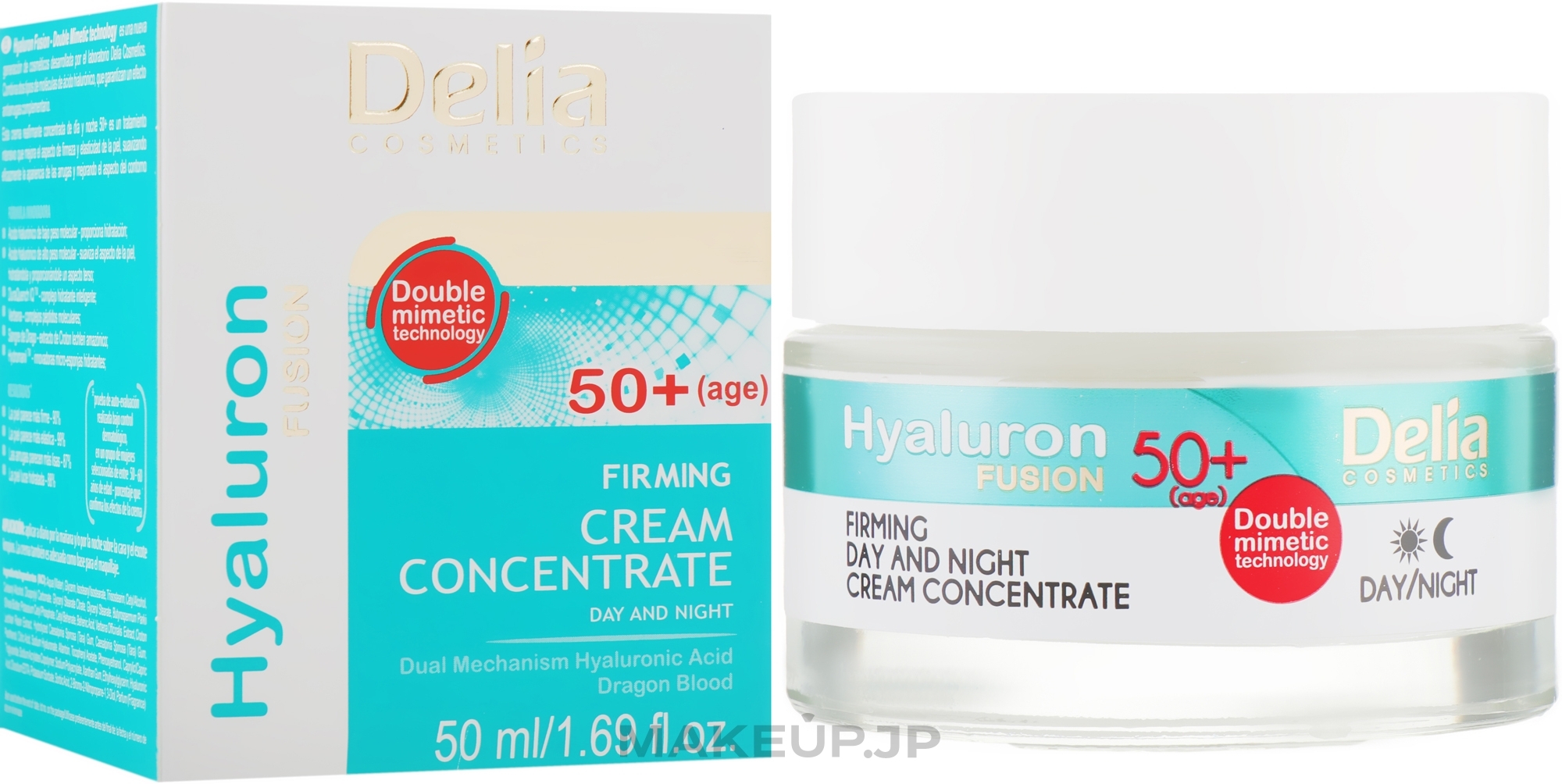 Lifting Cream Concentrate 50+ - Delia Hyaluron Fusion Anti-Wrinkle-Lifting Day and Night Cream Concentrate 50+ — photo 50 ml