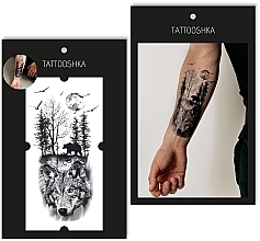 Temporary Tattoo "Wild Wolf" - Tattooshka — photo N3