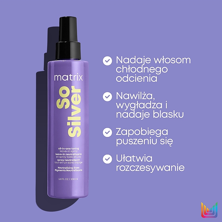 Blonde & Grey Hair Spray - Matrix Total Results So Silver All-In-One Toning Spray for Blonde and Silver Hair — photo N3