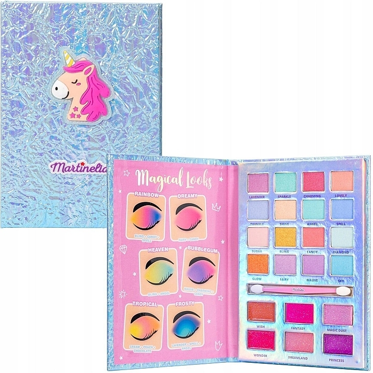Eyeshadow and Lip Gloss Palette - Martinelia Little Unicorn Beauty Book — photo N1