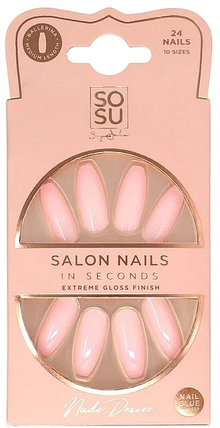 False Nail Set - Sosu by SJ Salon Nails In Seconds Nude Desire — photo N1