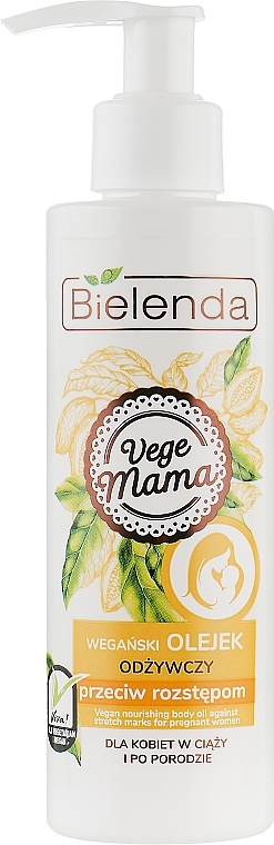 Stretch Mark Nourishing Oil for Pregnant Women - Bielenda Vege Mama Oil — photo N1