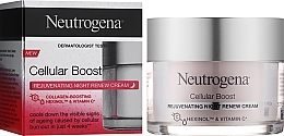 Fragrances, Perfumes, Cosmetics Night Face Cream - Neutrogena Cellular Boost Rejuvenating Night Renew Cream