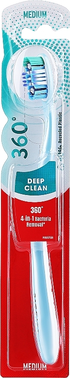 Toothbrush, blue-grey - Colgate 360 Deep Clean Medium Toothbrush — photo N1