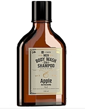 Apple Body, Hair & Beard Wash - HiSkin Men Body Wash Gel And Shampoo — photo N2