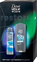 Fragrances, Perfumes, Cosmetics Set - Dove Men + Care Restore Set (sh/gel/400ml + deo/150ml)	