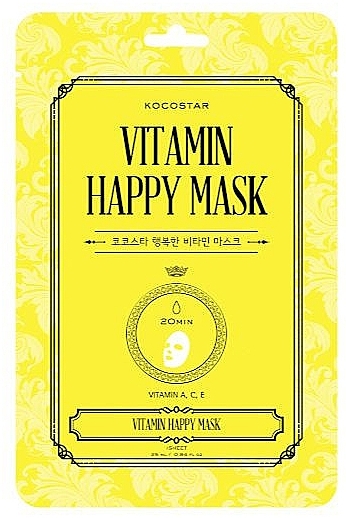 Glow Vitamin Sheet Mask - Kocostar Vitamin Happy Mask — photo N1