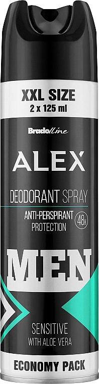 Deodorant Spray for Men - Bradoline Alex Sensitive Deodorant — photo N1