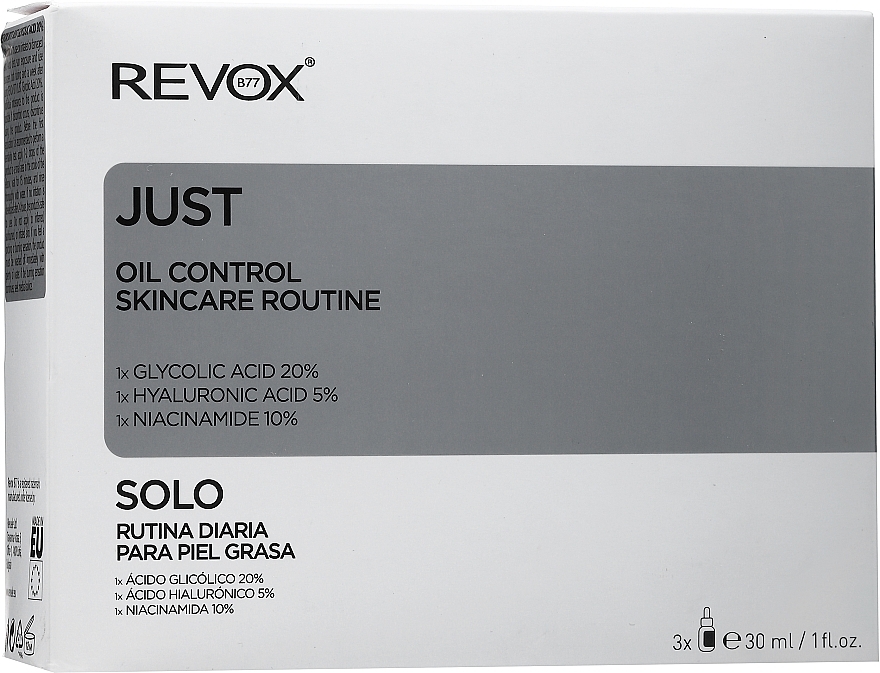 Set - Revox Just Oil Control Skincare Routine (f/serum/3x30ml) — photo N1