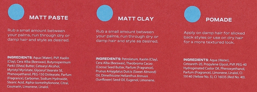 Set - Men Rock Hair Deal (clay/30ml + paste/30ml + pomade/30ml) — photo N3
