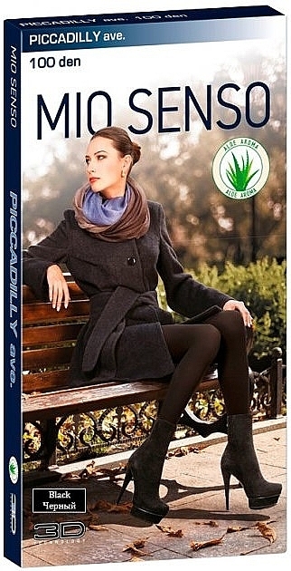 Tights "Piccadilly" 100 Den, black - Mio Senso — photo N1