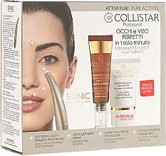 Fragrances, Perfumes, Cosmetics Set - Collistar Sonic Eye&Face System Pure Actives (eye/cr/15ml + cr/15ml + device)