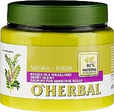 Fragrances, Perfumes, Cosmetics Soothing Licorice Extract Mask for Sensitive Scalp - O'Herbal