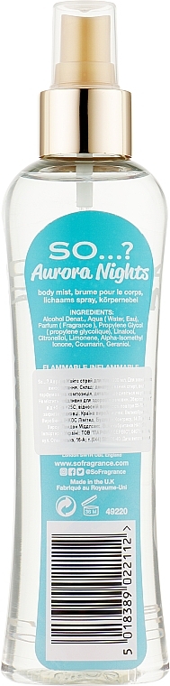 Body Spray - So…? Aurora Nights Body Mist — photo N1