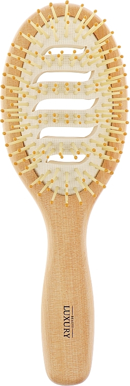 Massage Hair Brush, HB-03-15, wooden oval - Beauty LUXURY — photo N8