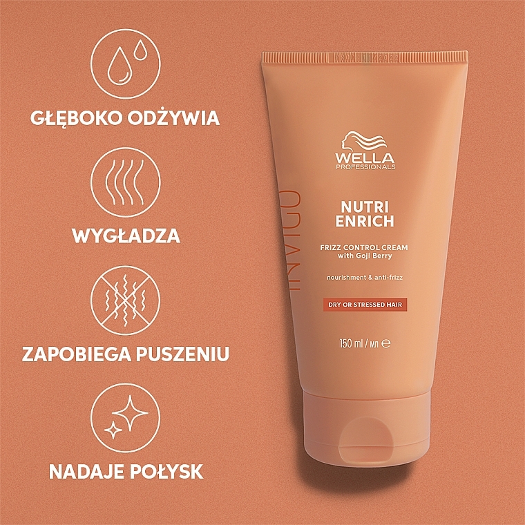 Unruly Hair Cream - Wella Professionals Invigo Nutri-Enrich Frizz Control Cream — photo N2