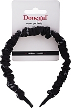 Fragrances, Perfumes, Cosmetics Hairband FA-5614, black with white pattern - Donegal