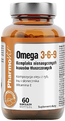 Dietary Supplement 'Omega 3-6-9', 60pcs - Pharmovit Clean Label — photo N9