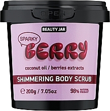 Fragrances, Perfumes, Cosmetics Shimmering Body Scrub 'Glitter Berry' - Beauty Jar Shimmering Body Scrub