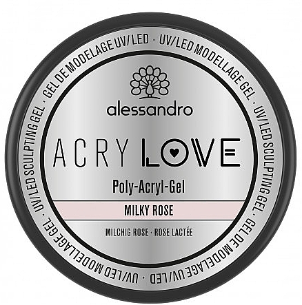 Polyacrylic Nail Gel - Alessandro International AcryLove Poly-Acryl-Gel Milky Rose — photo N8