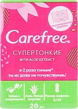 Fragrances, Perfumes, Cosmetics Daily Liners in Individual Envelopes, 20pcs - Carefree Flexi Comfort with Aloe Extract