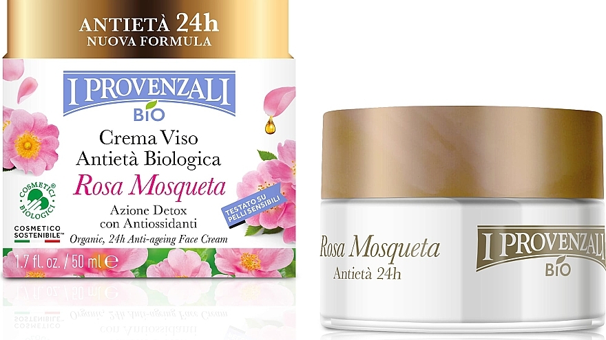 Anti-Aging Face Cream - I Provenzali Rosa Mosqueta Organic 24H Anti-Aging Face Cream — photo N1