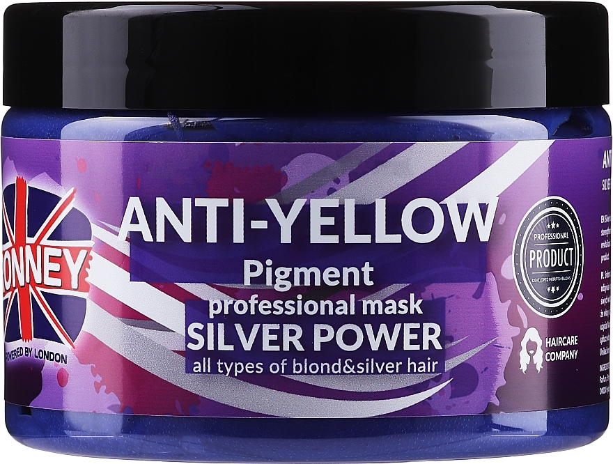 Hair Mask - Ronney Professional Anti-Yellow Pigment Silver Power Mask — photo N1