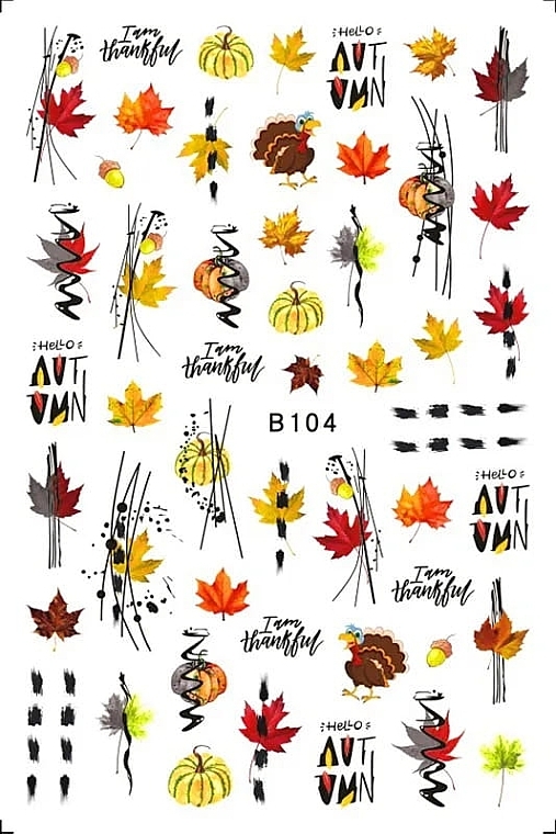 Nail Stickers B104 - Deni Carte — photo N1