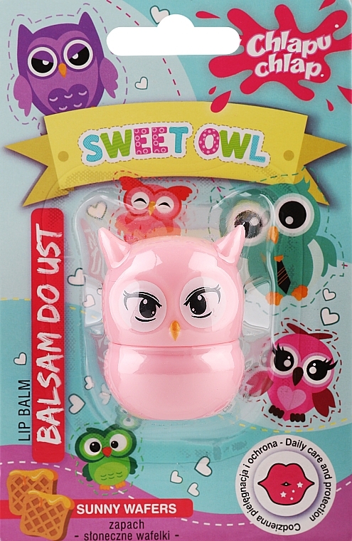 Sweet Owl Lip Balm, waffles - Chlapu Chlap Sunny Wafers Cake Lip Balm — photo N6