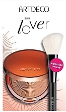 Set - Artdeco Sun Lover Bronzing Powder & Powder Brush Set (powder/10g + brush/1pcs) — photo N1