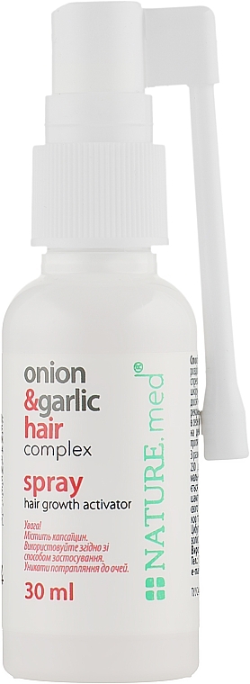 Onion & Garlic Complex Spray "Hair Growth Activator" - NATURE.med Onion & Garlic Hair Complex Spray — photo N1