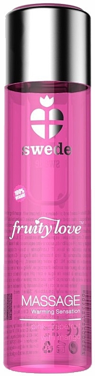 Pink Grapefruit & Mango Massage Gel - Swede Fruity Love Massage Warming Sensation Pink Grapefruit & Mango — photo N1