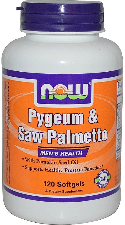 Softgels - Now Foods Pygeum & Saw Palmetto — photo N2