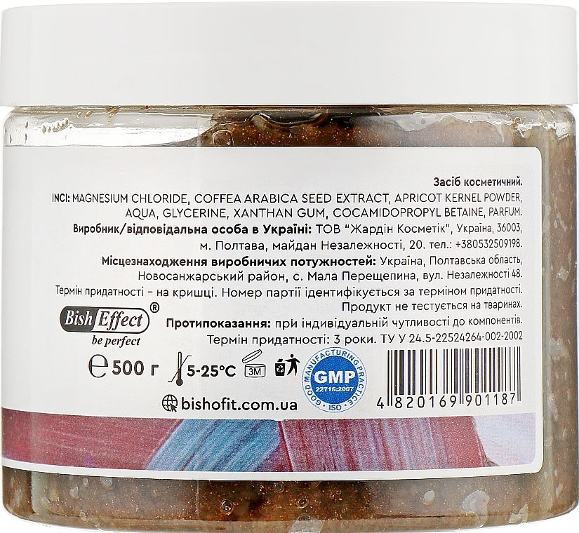 Magnesium Coffee Body Scrub "Bishofite of Poltava" - Bisheffect — photo N2