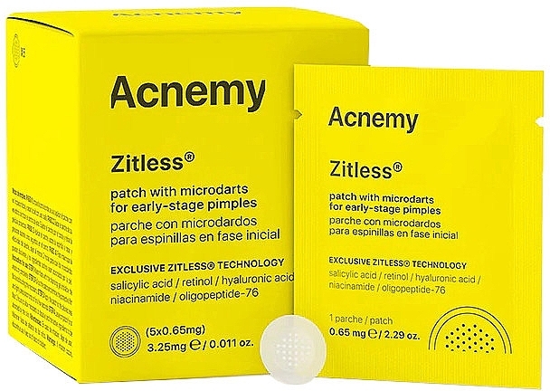 Patch with Microdarts for Early-Stage Pimples, 5 pcs. - Acnemy Zitless Patch With Microdarts For Early-Stage Pimples — photo N1