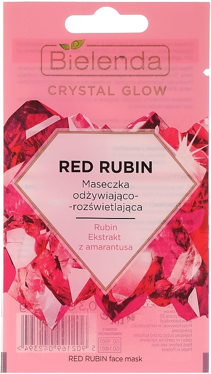 Nourishing & Brightening Face Mask - Bielenda Crystal Glow Red Rubin — photo N1