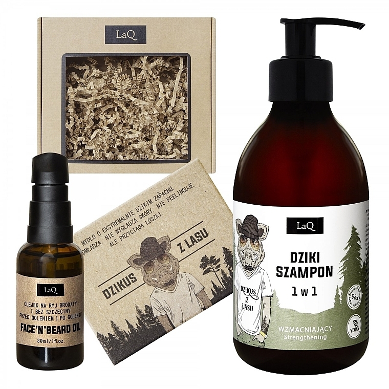 Set - LaQ Boar Gift Set For Men (sham/300ml + oil/30ml + soap/85g) — photo N5