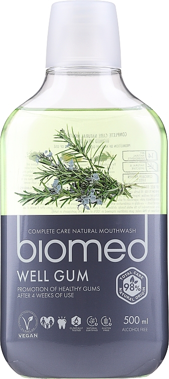 Antibacterial Well Gum Mouthwash "Mint" - Biomed Well Gum Mouthwash — photo N5