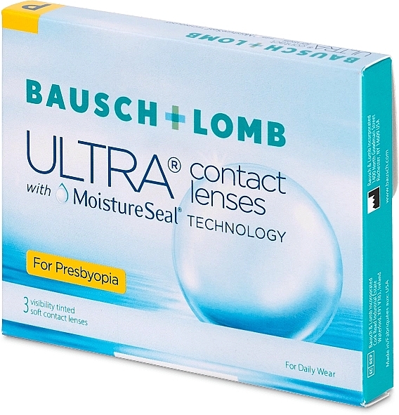 Contact Lenses, curvature 8.5mm, High, 3 pcs. - Bausch & Lomb Ultra For Presbyopia — photo N1